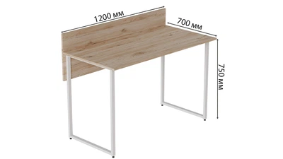Комп'ютерний стіл Ferrum-decor Скай 75x120x70 білий ДСП Дуб Сан-Маріно 16мм