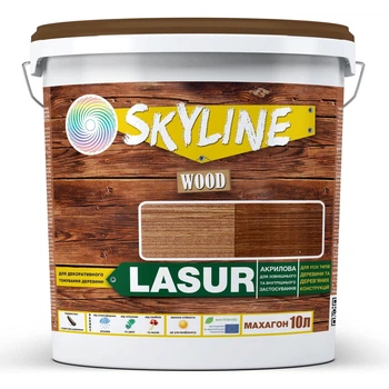 Декоративно-защитная лазурь для обработки дерева LASUR Wood SkyLine 10 л (hoz0010464)