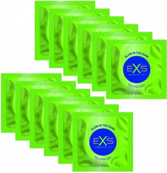 Презервативи EXS Glow Світяться у темряві 12 шт (ROZ6400230167)