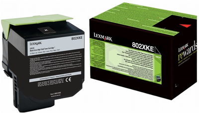 Toner Lexmark 80C2XKE Black (734646497244)