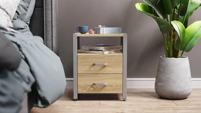 Тумба универсальная Ferrum-decor Вивьен 2/2 50x41x40 серый ДСП Дуб Сонома 16мм (XK00124)