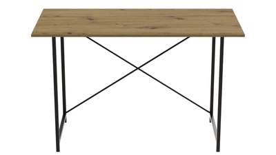 Стол письменный Line Лайт Ferrum-decor 750x1000x500 Черный металл ДСП Дуб Артизан 16 мм (LINE106)
