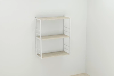 Книжкова полиця універсальна Ferrum-decor Стім 2 74x63x26 білий ДСП Дуб Сонома 16мм (XK00046)