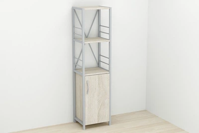 Етажерка 3/34 Ferrum-decor Серії Конект з тумбою 144x34x28 Сірий ДСП Сонома (FD1017)