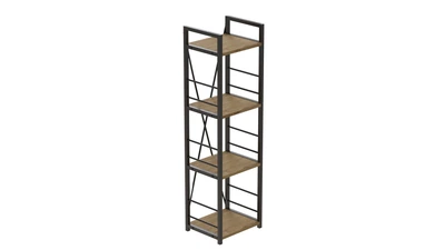 Етажерка 4/34 Ferrum-decor Серії Конект 120x34x28 чорний ДСП Дуб Артизан 16мм (XK00237)