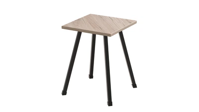 Табурет Ferrum-decor 430x320x320 Чорний метал ДСП Дуб Сан-Маріно 16 мм (TAB002)
