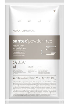 Рукавички хірургічні латексні Mercator Medical Santex Powder-Free 8.5 Кремові 1 пара (00-00000164)