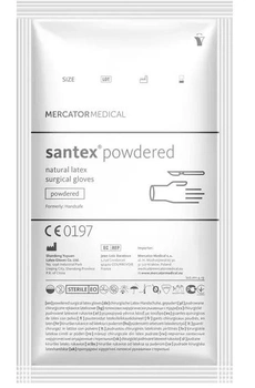 Рукавички хірургічні латексні Mercator Medical Santex Powdered 6.5 Кремові 1 пара (00-00000166)