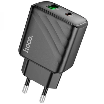 Зарядне мережеве Hoco CS23A 1USB/1USB-C PD/QC 30W швидка зарядка для телефона/смартфона/пристроїв Чорний