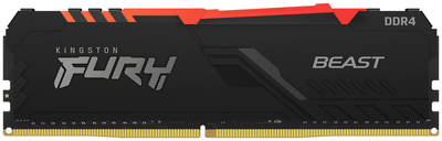 Оперативная память Kingston Fury DDR4-3600 32768MB PC4-28800 Beast RGB Black (KF436C18BBA/32)