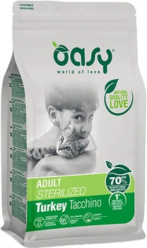 Сухий корм Oasy Lifestage Sterilised з індичкою