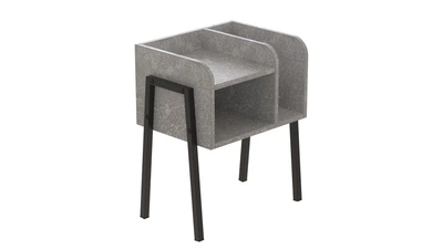 Тумба модульна Ferrum-decor Амелі 540x450x320 метал Чорний ДСП Бетон 16 мм (AME0007)