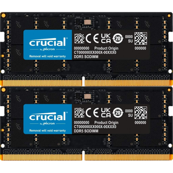 Память для ноутбуков Crucial 64 GB (2x32GB) SO-DIMM DDR5 4800 MHz (CT2K32G48C40S5)
