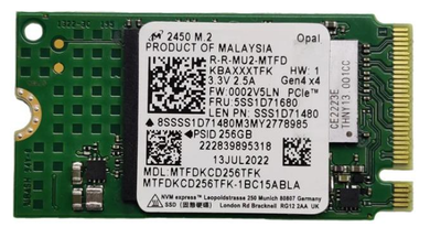 Накопичувач SSD Micron MTFDKCD256TFK 256Gb M.2 2242 PCIe Gen4 x4 NVMe