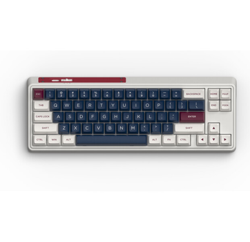 FL ESPORTS CMK68 SAM Metal Heart Wireless Kailh MX Cool Mint (CMK68SAM-5813) White/Blue