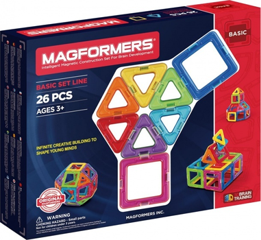 Klocki magnetyczne Magformers Rainbow 26 elementów (8809134361108)
