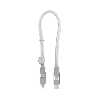 Кабель Rolling Square inCharge XL Glacier White 6 в 1 USB-C/Lightning для быстрой зарядки 100W 0.08m Glacier White