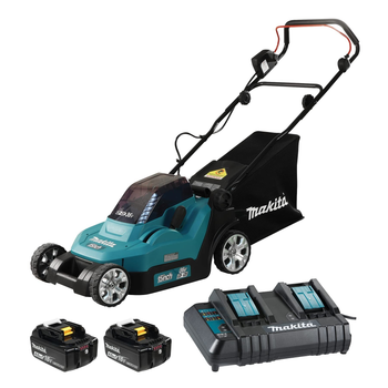 Газонокосилка аккумуляторная Makita DLM382CM2 (38 см, 20-75 мм, 40 л, LXT)