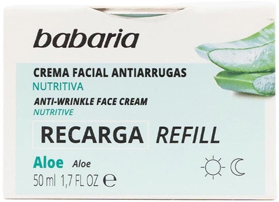 Krem do twarzy Babaria Aloe Vera Crema Facial Anti-Arrugas Nutritiva Vegano Relleno 50 ml (8410412100540)