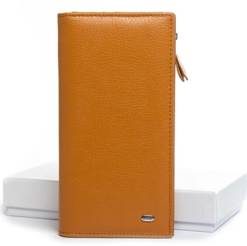 Женский кожаный кошелек Dr.Bond WMB-103M желтый