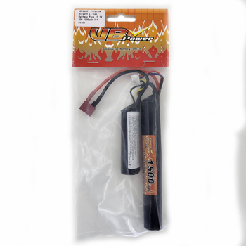 Аккумулятор Li-Ion 11.1V 1500mAh 2+1 stick 20-40C круглый, Т-коннектор (VBPower) (для страйкбола)