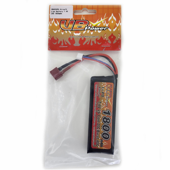 Аккумулятор LiPo 7.4V 1800mAh - stick 20-40C моноблок Т-коннектор (VBPower) (для страйкбола)