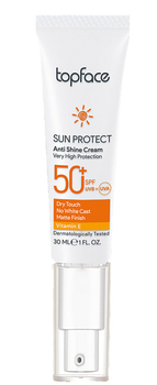 Солнцезащитный крем TopFace Sun Protect SPF 50+ Anti-Shine Cream РТ806 30 мл (8681217251342)