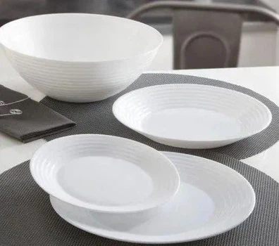 Білий столовий сервіз Luminarc Harena White склокераміка 19 предметів (L3271)