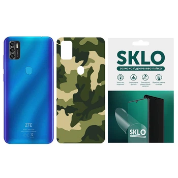 Защитная плёнка SKLO Back Camo на тыльную сторону для ZTE Blade A5 (2019) (Зеленый / Army Green) (157846)