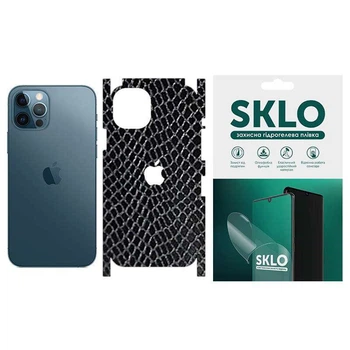 Защитная плёнка SKLO Back Snake на тыльную сторону, торцы, углы и лого для Apple iPhone 14 Pro Max (6.7") (Черный) (152917)