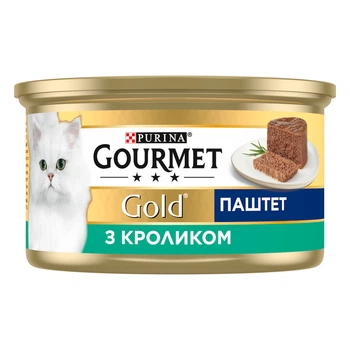 Консервированный корм Purina Gourmet Gold Паштет с кроликом 85 г (7613033728747) x24 шт.