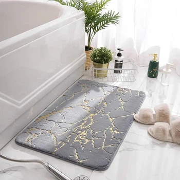 Коврик для ванной комнаты и душа Bathlux 40х60 см мягкий противоскользящий, Серый