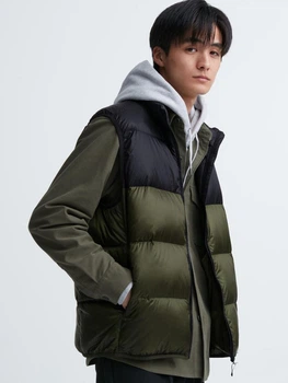 Теплий жилет чоловічий Uniqlo 820506648 XS Зелений (1159795635)