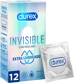 Презервативи Durex Invisible Extra Thin без смаку 12 шт (5052197049138)