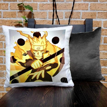 Подушка плюшева квадратна 32х32см з принтом Наруто Удзумакі Naruto Uzumaki