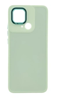Чехол Metal Style для Xiaomi Redmi 10C бампер с микрофиброй салатовый