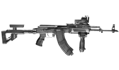 AKL47B Цівка тактична FAB для AK 47/74, 4 планки, чорна