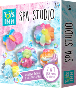 Набір для творчості Stnux Spa Studio Flower Кольорові свічки та бомбочки для ванни (5901583297854)