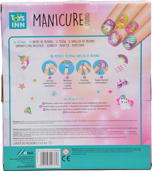 Zestaw do manicure Stnux Manicure Studio 3 Lakiery Unicorn (5901583297618)