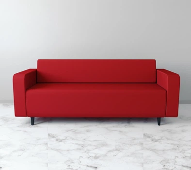 Диван офісний Tobi Sho Арне з підлокітниками 1880х700х740 мм, шкірзам Red/2210