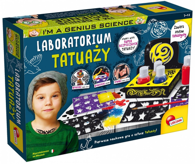 Zestaw kreatywny Lisciani I`m a Genius Laboratorium tatuaży (8008324074662)