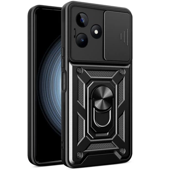 Чехол Hide Shield для Realme Note 50 / RMX3834 бампер противоударный с подставкой Black
