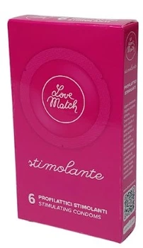 Презервативи Love Match Stimolante з ребристою структурою 6 шт (ROZ6400230265)