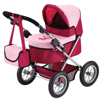 Wózek dla lalki Bayer Trendy Czerwono-różowy 46 cm (4003336130140)