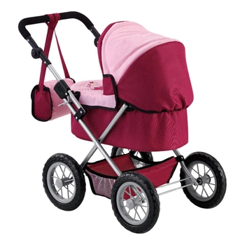 Wózek dla lalki Bayer Trendy Czerwono-różowy 46 cm (4003336130140)