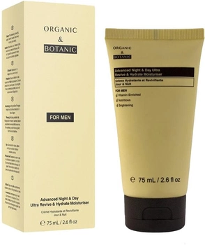 Крем для обличчя Organic & Botanic For Men Advanced Night & Day Ultra Revive & Hydrate Moisturiser 75 мл (7061287633902)