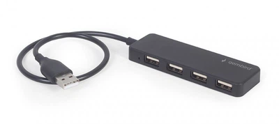Хаб на 4 порти USB 2.0 Gembird UHB-U2P4-06, пластик, чорний