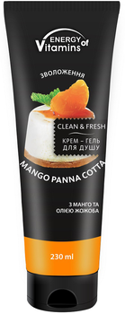 Гель для душу Energy of Vitamins Clean and Fresh mango panna cotta 230 мл (4823080005460)