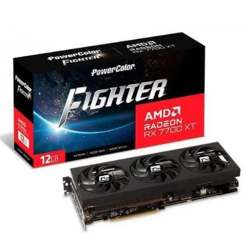 Видеокарта AMD Radeon RX 7700 XT 12GB GDDR6 PowerColor Fighter (RX 7700 XT 12G-F/OC)