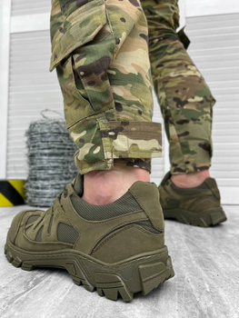 Чоловічі замшеві Кросівки з мембраною Gore-Tex / Взуття із протекторною підошвою хакі розмір 41